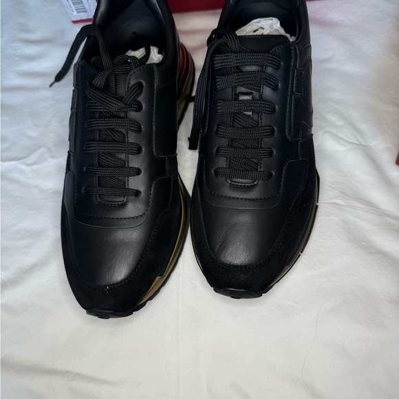 Salvatore Ferragamo black and gold tennis shoes! - Picture 3 of 11